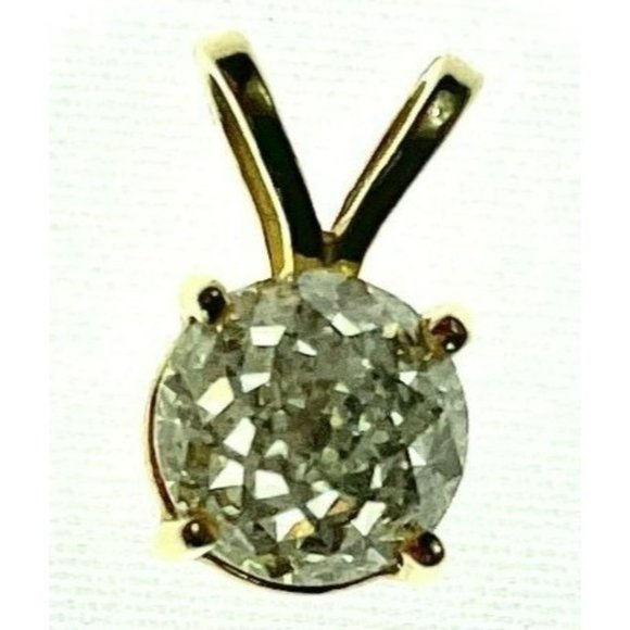 Modified Briolette Cut Diamond Solitaire Pendant 1ct - Picture 12 of 16